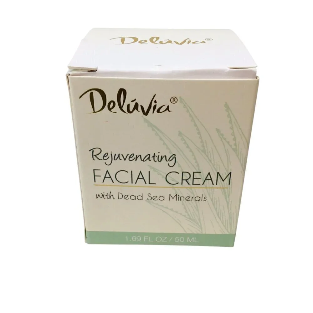 Deluvia Rejuvenating Facial Cream Dead Sea Minerals NIB 1.69 fl oz Aloe Vera